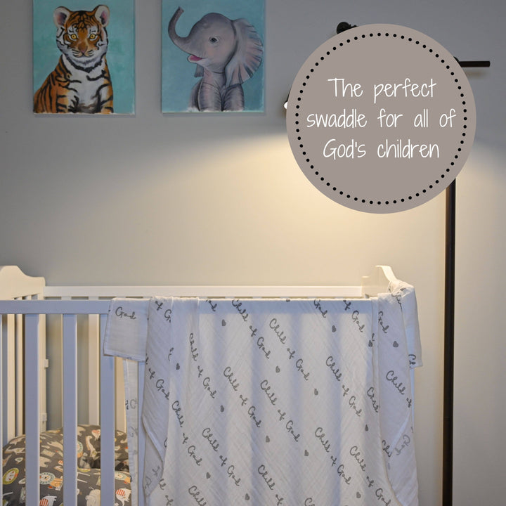 Child of God Muslin Swaddle Baby Blanket