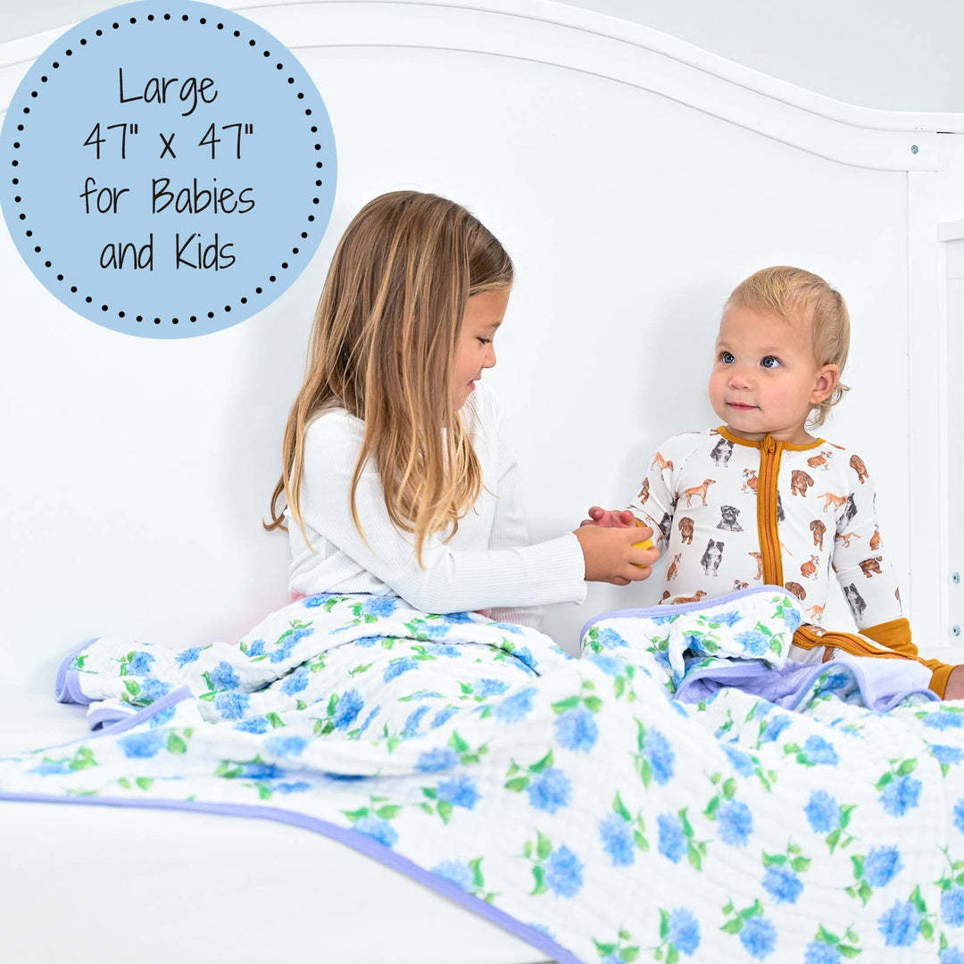 Hydrangea Baby Toddler Muslin Quilt