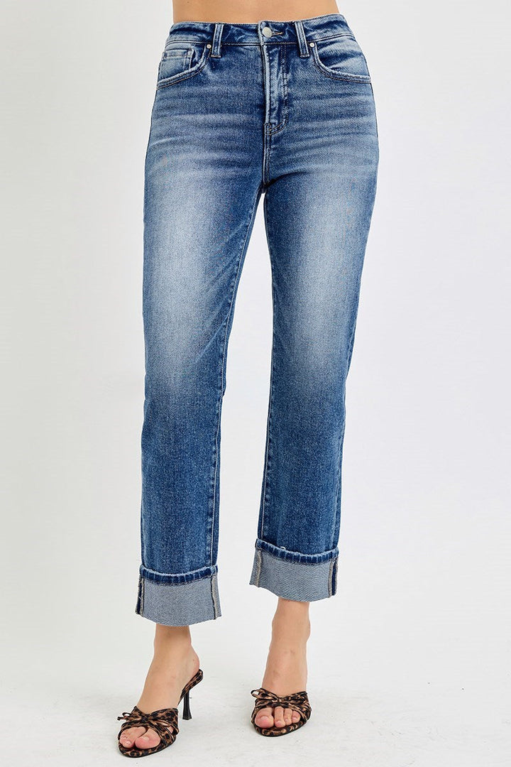 TUMMY CONTROL ▪️RISEN ▪️ HIGH RISE CROP STRAIGHT JEANS