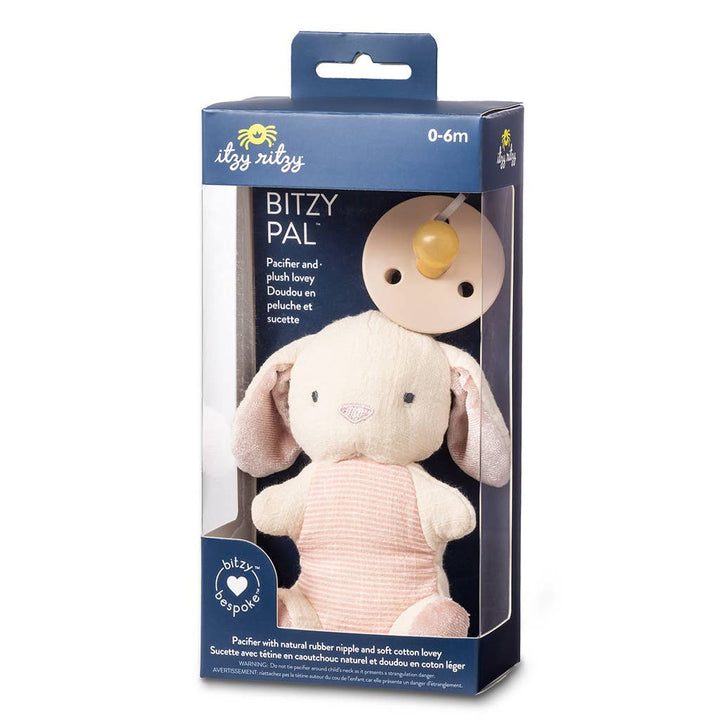Itzy Ritzy - *NEW OPTIONS* Bitzy Pal Natural Rubber Pacifier & Plush: Bunny