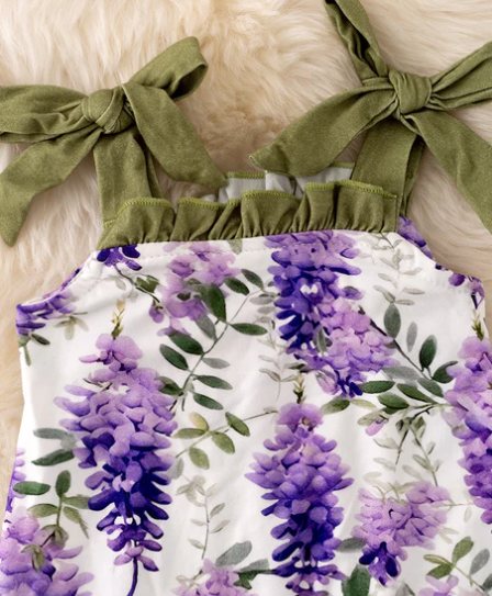 Wisteria Floral BAMBO One Piece Infant Romper