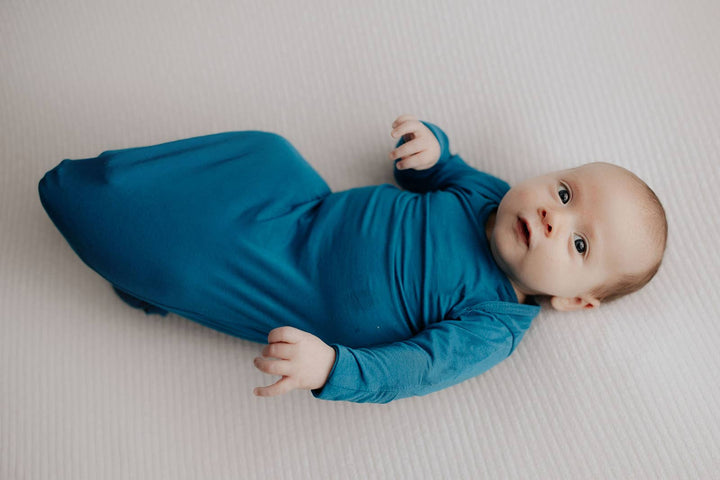 Bamboo - Peacock Blue Knotted Gown