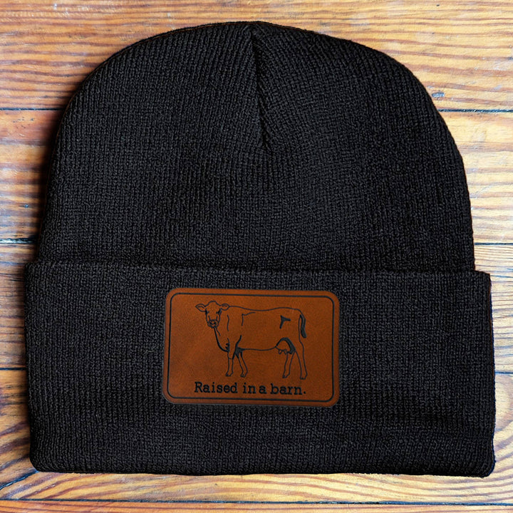 Raised in a Barn Cow Kid Beanie
