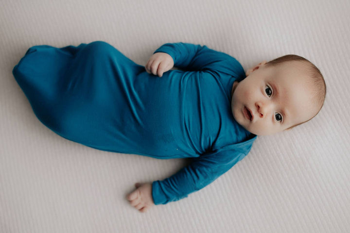 Bamboo - Peacock Blue Knotted Gown