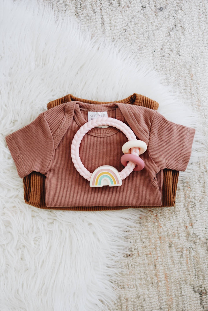 Itzy Ritzy - *NEW OPTION* Ritzy Rattle™ Silicone Teether Rattles: Highland Cow