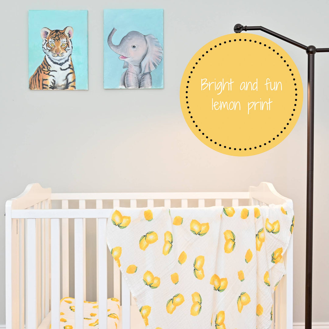 Lemon Muslin Swaddle Baby Blanket