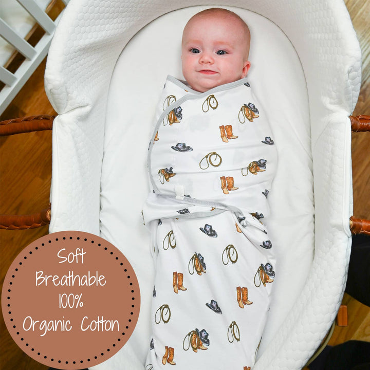 Life Is Better In Boots Baby Sleep Swaddle Organic Cotton: