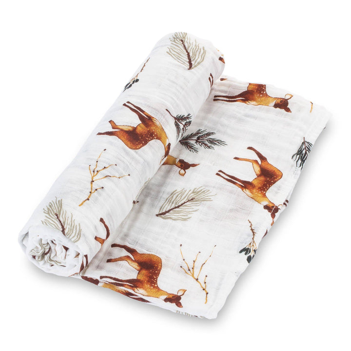 Oh Deer Muslin Swaddle Baby Blanket